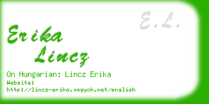 erika lincz business card